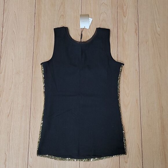 CALVIN KLEIN GOLD SEQUINED DRESSY TANK TOP - Picture 5 of 7